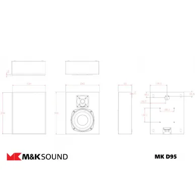 Настенная акустика M&K Sound D95 Black Satin/Black Cloth